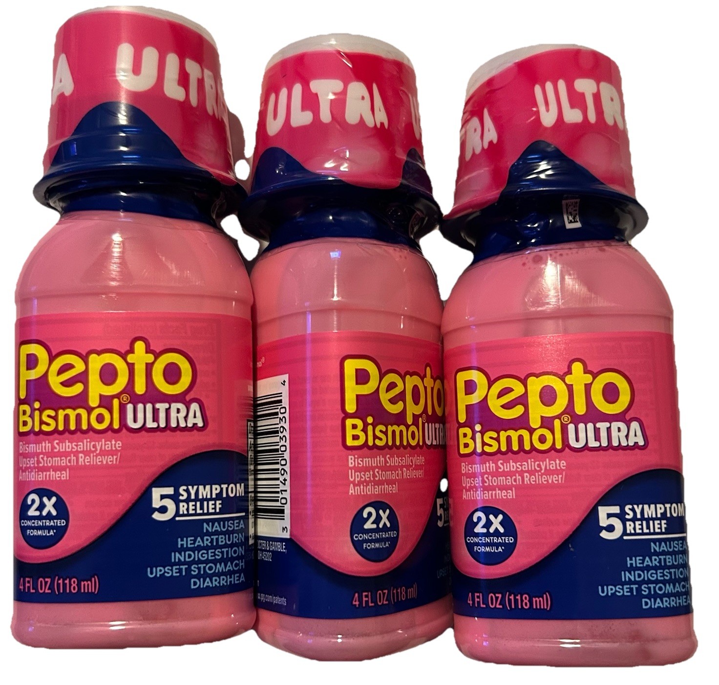 Lot of 3 Pepto Bismol Ultra  Liquid Original 4 oz Each Exp 12/26 New