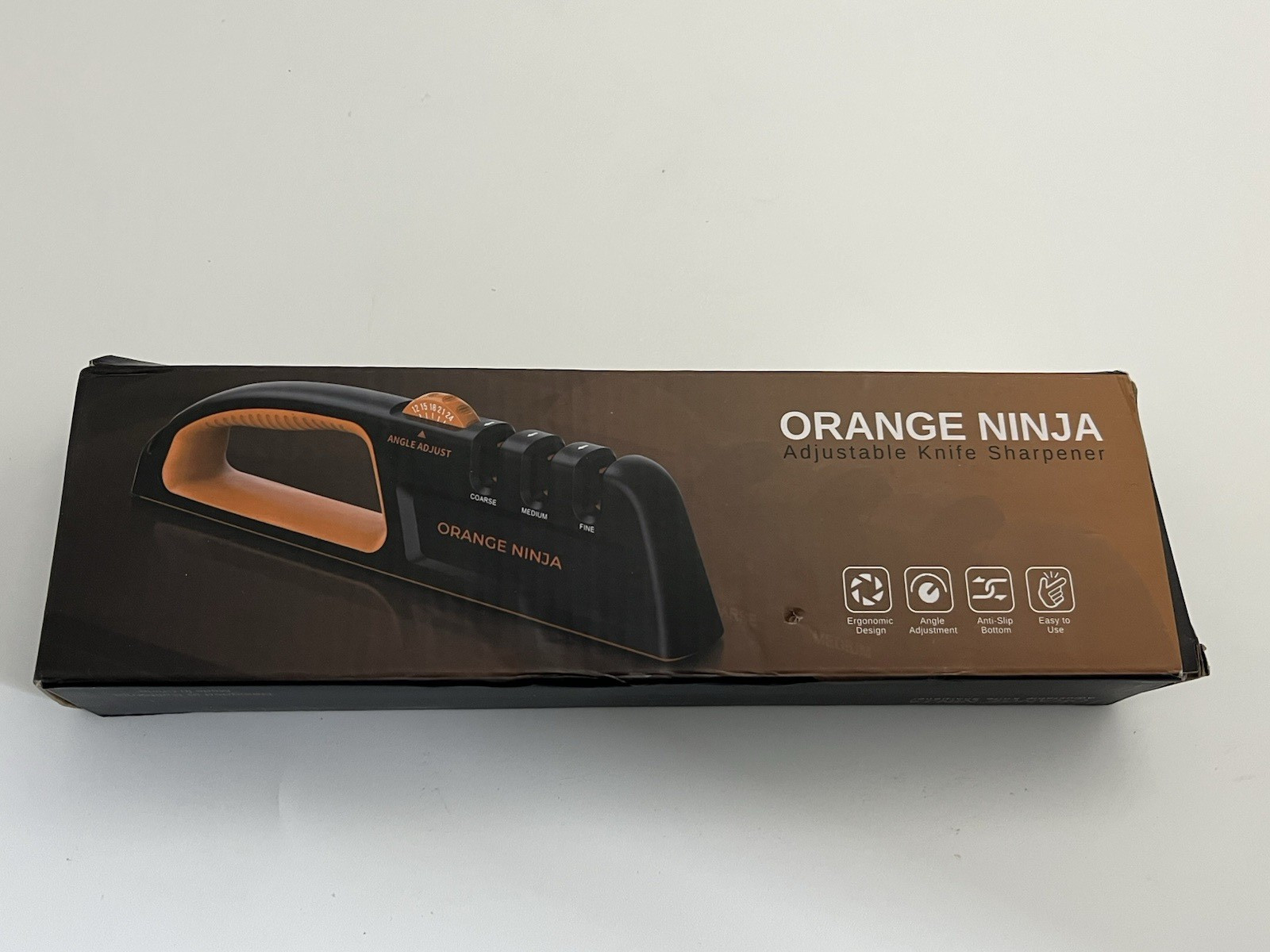 Orange Ninja Knife Sharpeners  5 Adjustable Sharpening Angle Brand NEW! Open Box