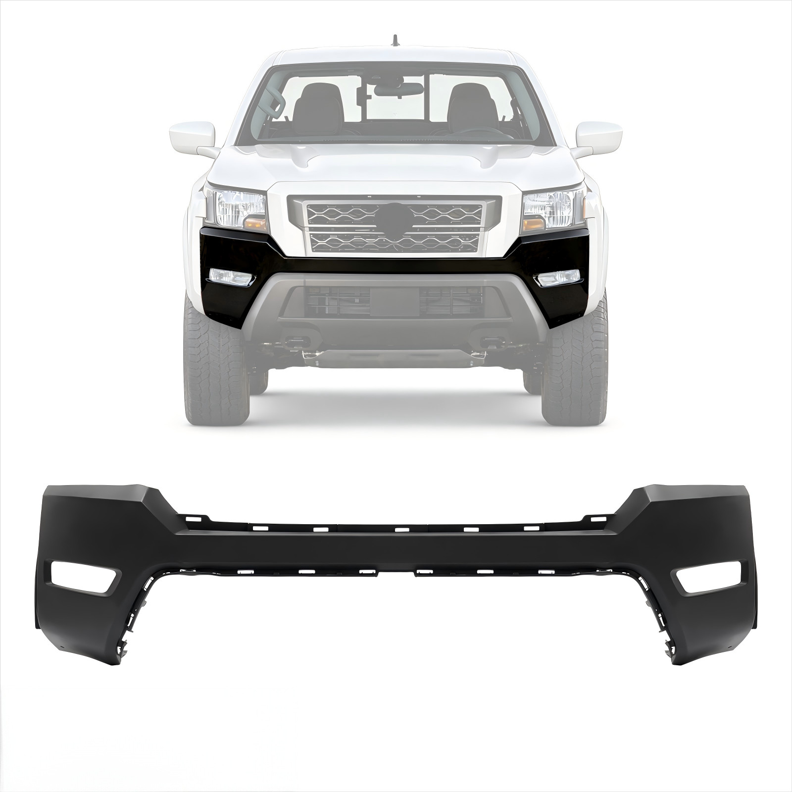 Fits 2022 2023 2024 Nissan Frontier #620259BU0H Front Upper Bumper Cover Fascia