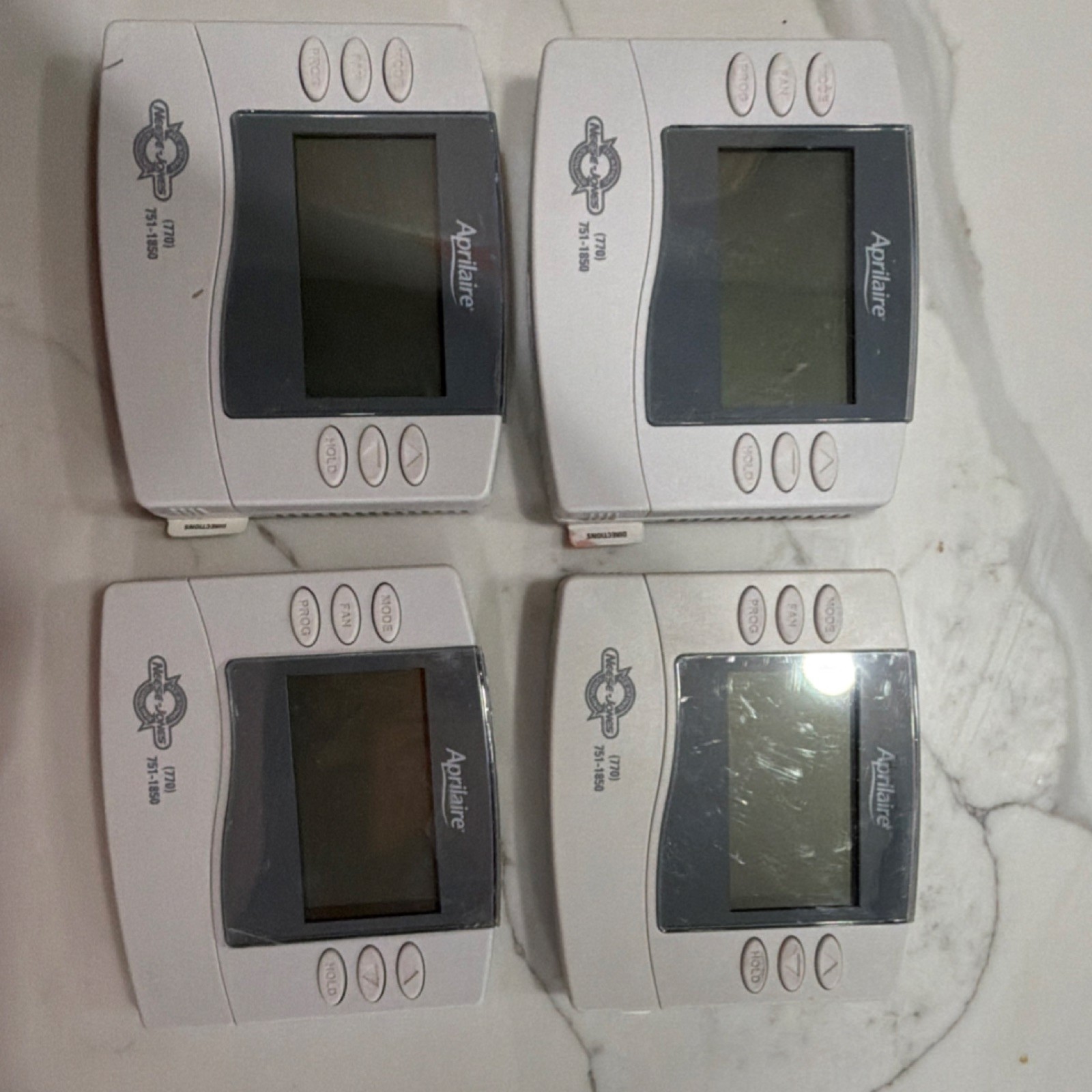Aprilaire Digital Non-Programmable Thermostats Lot of 4 Push Button White