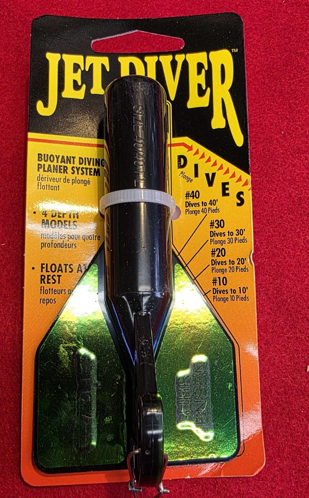 Luhr-Jensen 40' Jet Diver Black Moonjelly  #5540-040-2500 , 4.5"