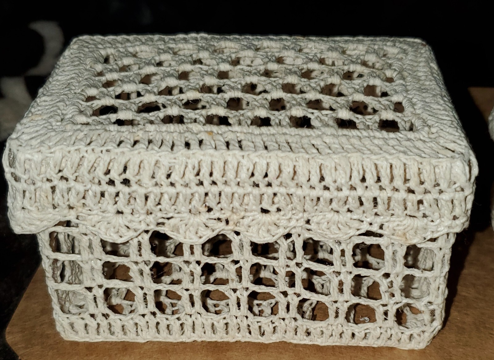 Trio Of Nesting Crocheted Vanity Boxes