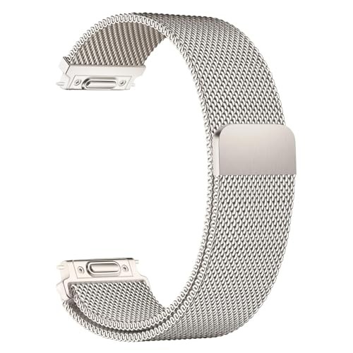 22mm Stainless Steel Magnetic Watch Band for Women Men, Push 20mm Starlight