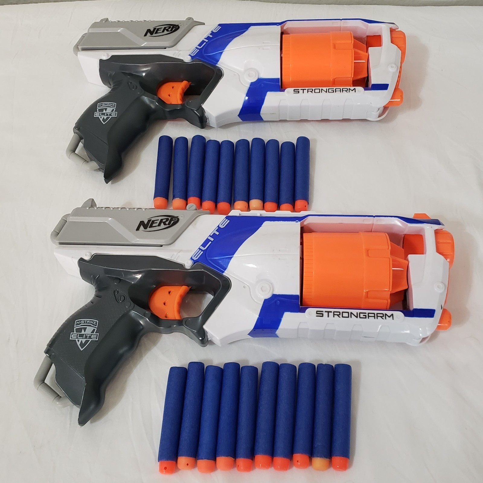 Nerf N-Strike Elite Strongarm Lot of 2 - 20 Darts Tested/Working