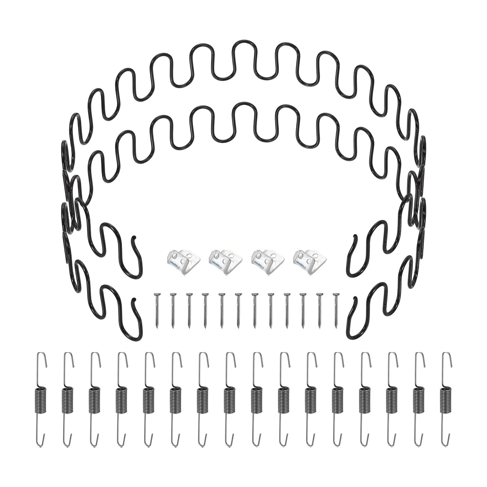 2Pcs 33.5" Upholstery Spring Replacement Kit, Sagging Cushions Repair Kit Black