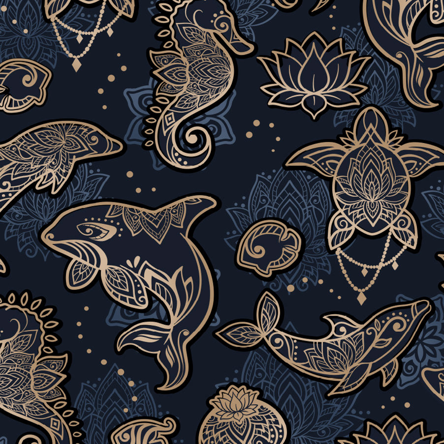 Spacefish Army Scuba Headband - Ocean Mandala