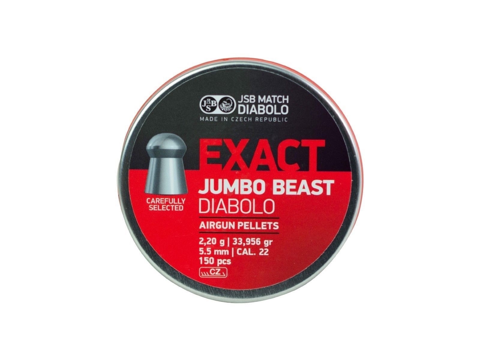 JSB Beast Jumbo .22 Cal 33.95 Grains Domed 300 Count (2 Tins 150)