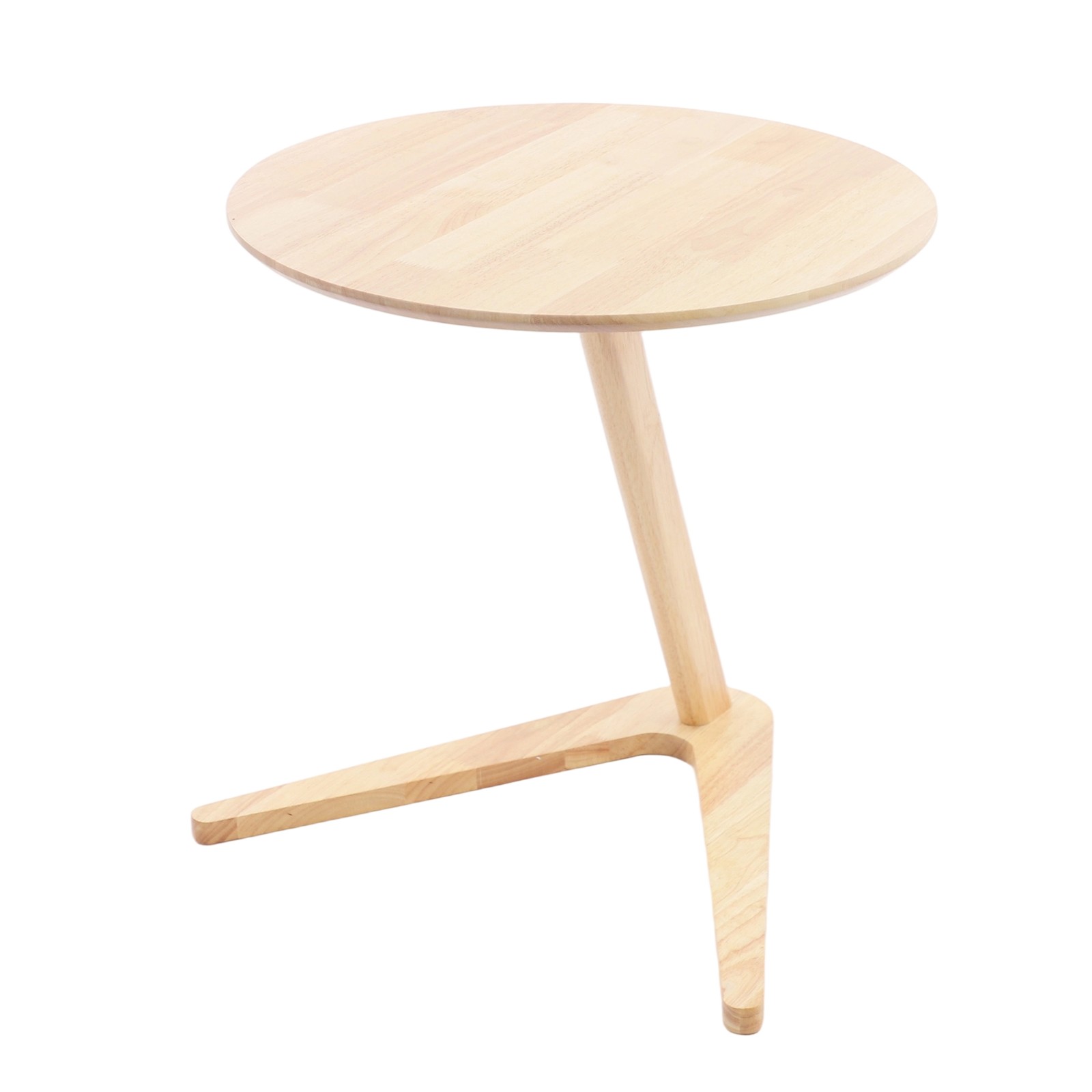 Round Tabletop Side Table, Sofa Tables Slide Under Couch for Living Room