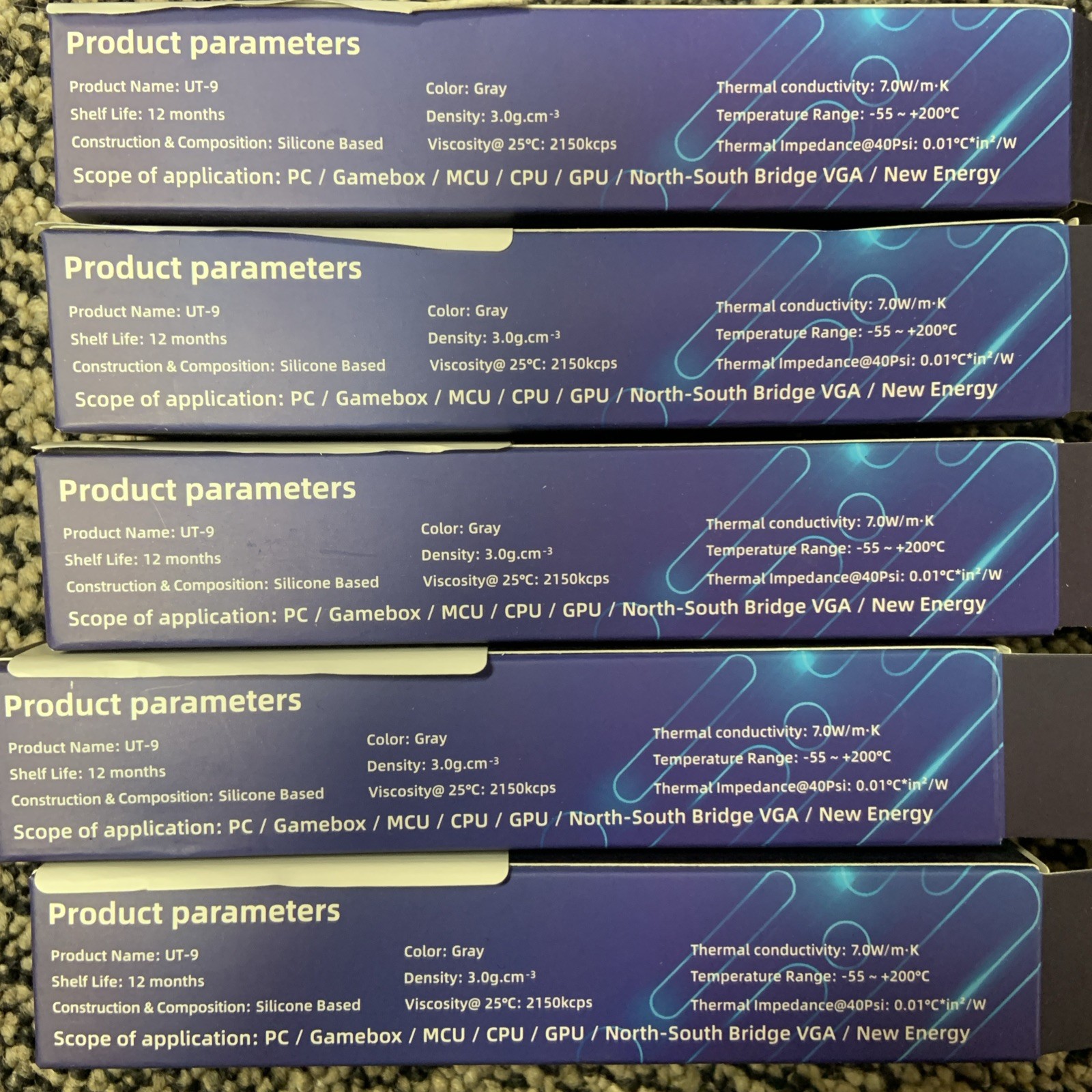 UT-9 Thermal Paste Compound 6G Lot Of 5