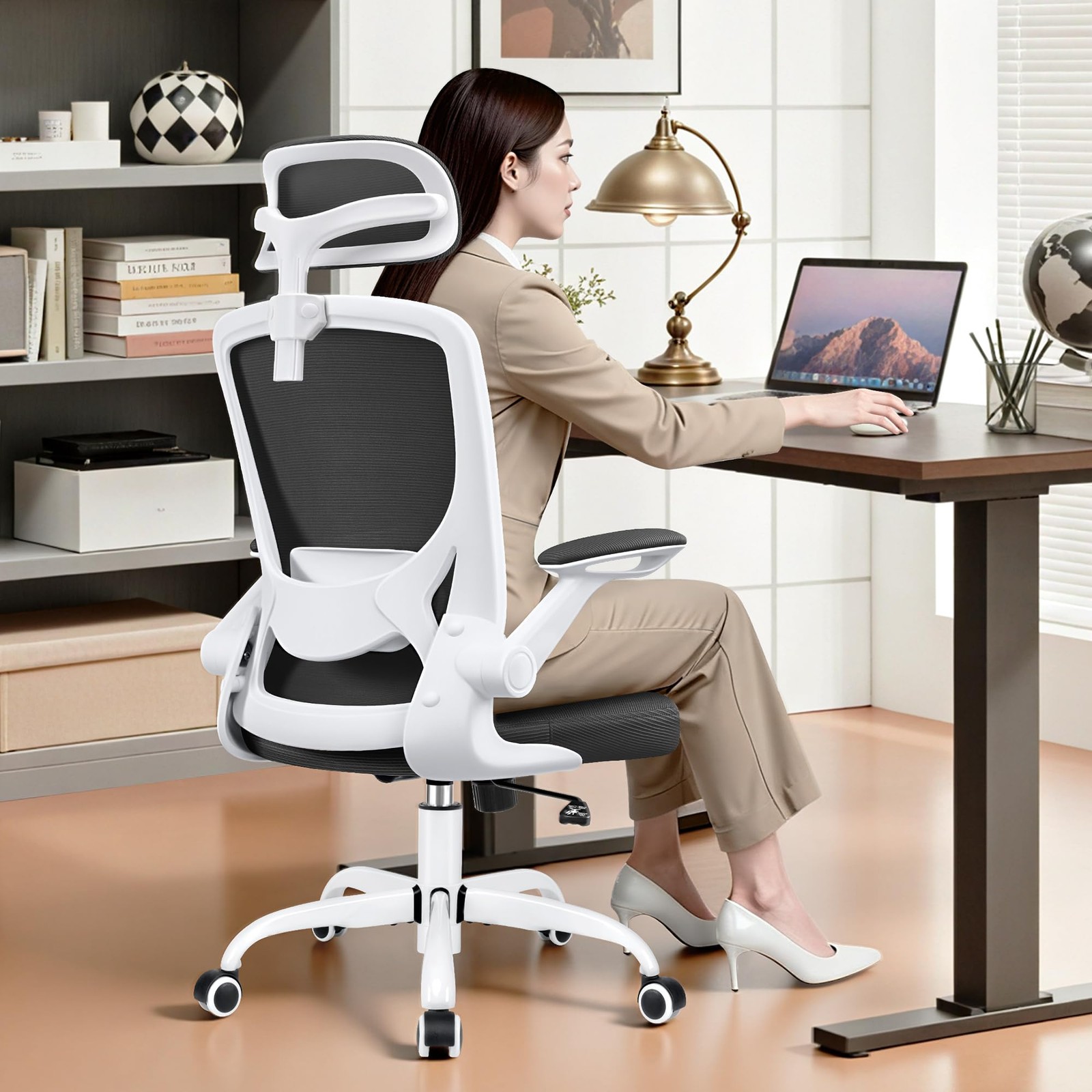BESTFAIR HOME OFFICE DESK CHAIRS ERGONOMIC OFFICE CHAIR LUMBAR - Scratch & Dent