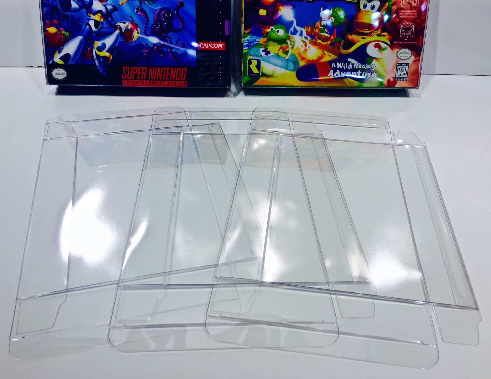 150 SNES / N64 / ATARI JAGUAR Box Protectors  Clear Cases Super Nintendo 64 CIB