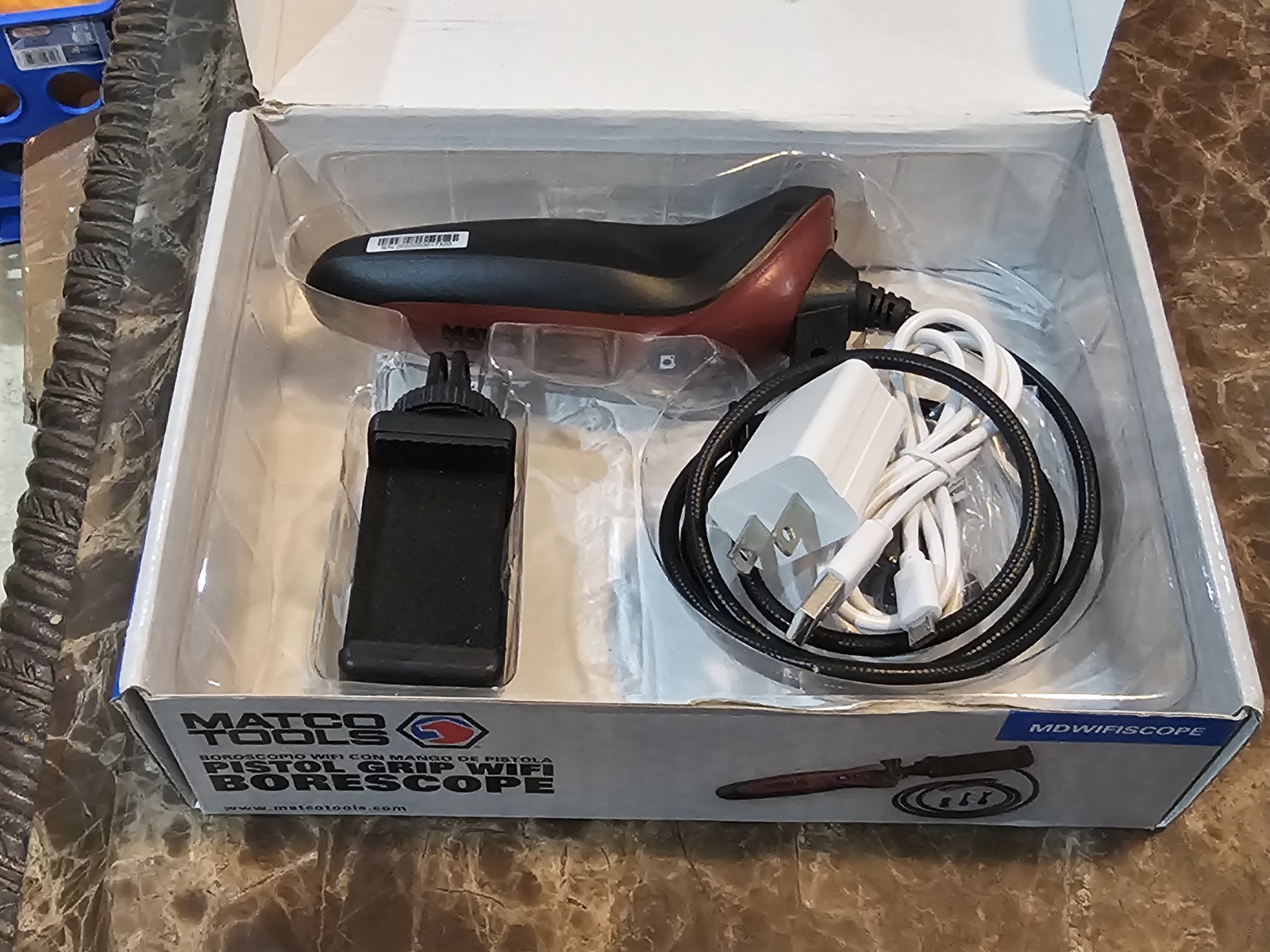 Matco Tools MDWIFISCOPE Pistol Grip WIFI BORESCOPE New In Original Box Black/Red