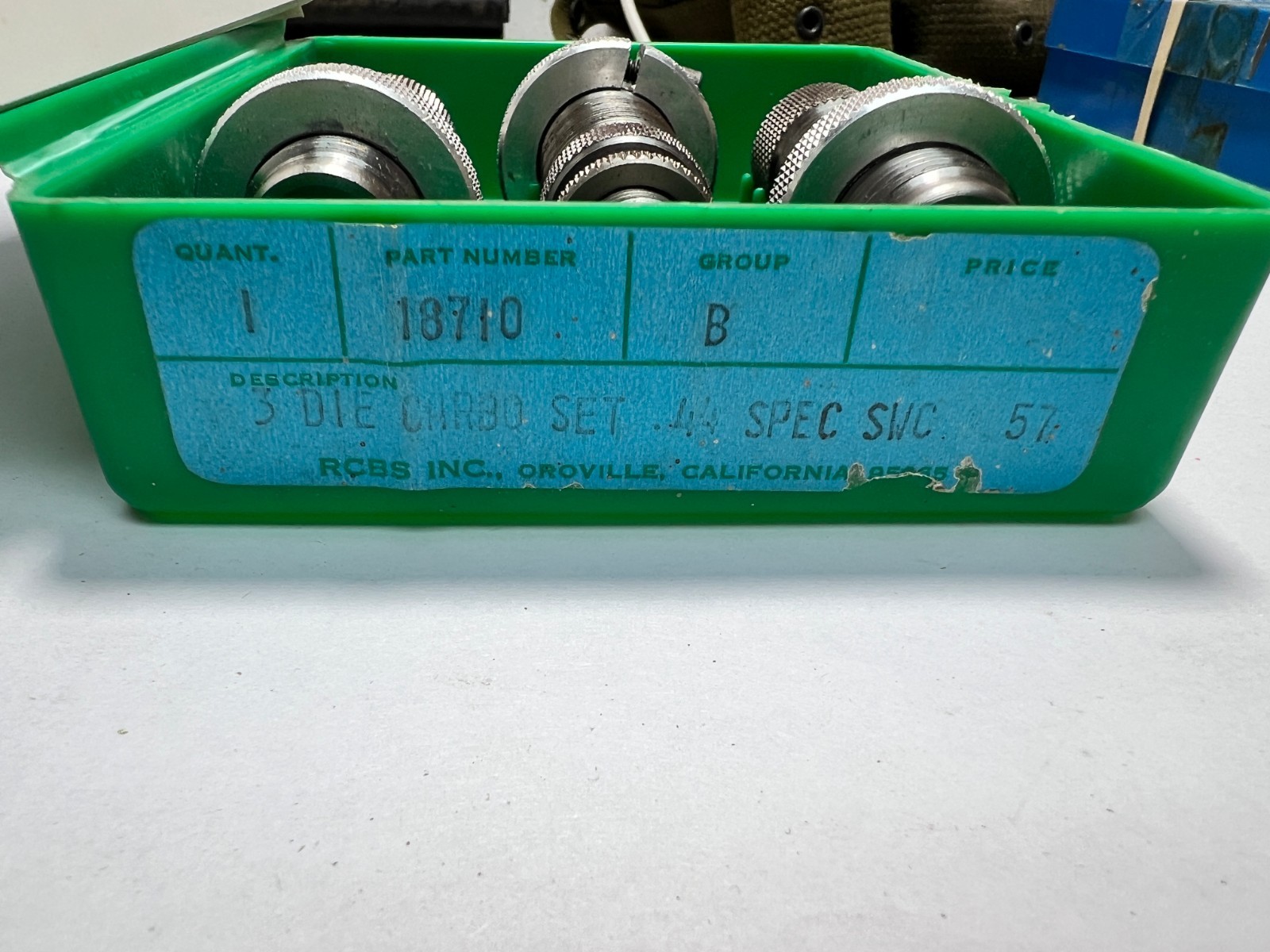 RCBS .44 Special SWC 3 Die Set 18710 Carbide 44 Spec FL NOS