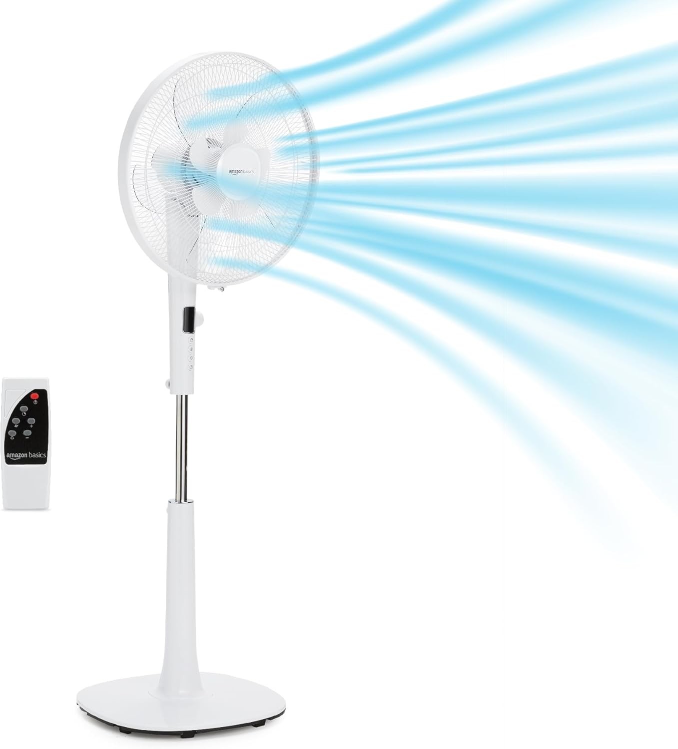 n Basics 16-inch Quiet DC Motor Standing Floor Fan for Bedroom, 12