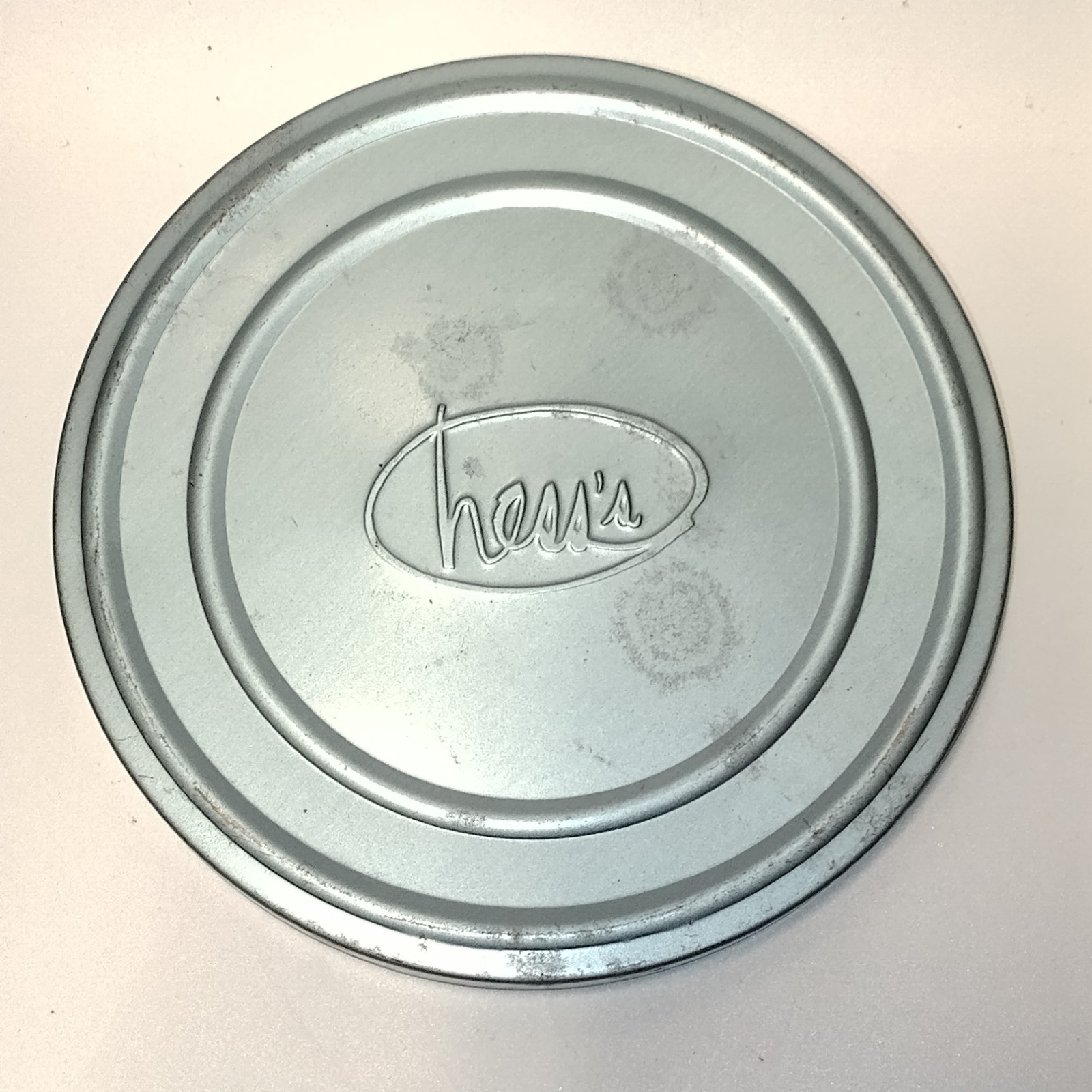 Vtg Hess's Department Store 8mm 6" Empty Movie Reel Metal Case