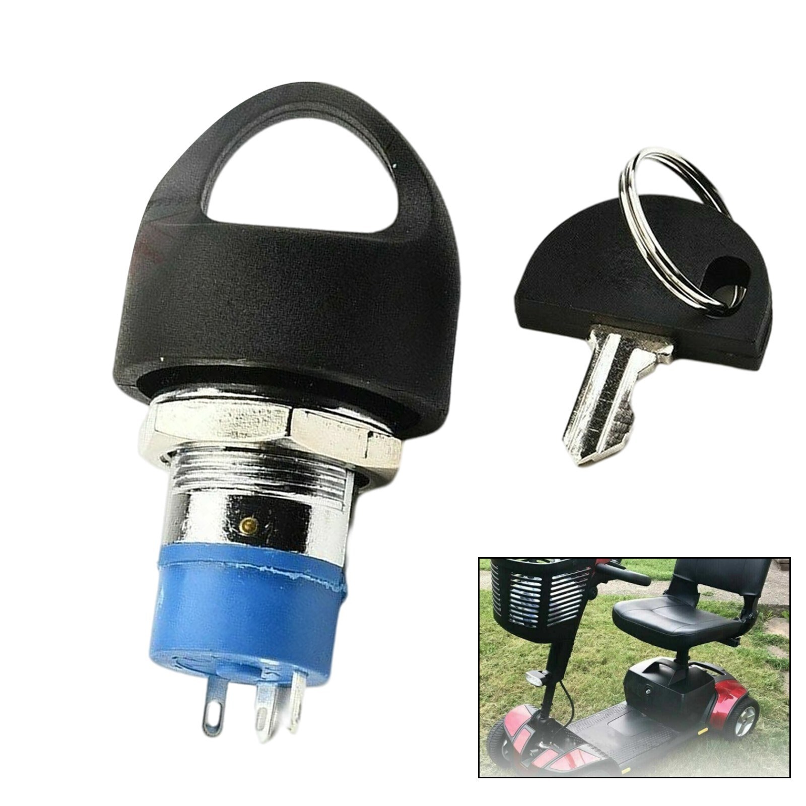 US Mobility Scooter Spare Start On/off Ignition Switch 2 Keys FOR PRIDE Practic