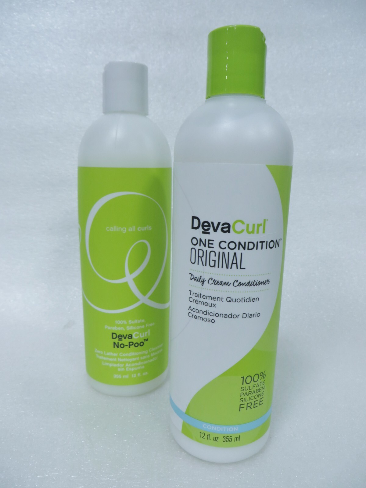 DEVA CURL NO POO ORIGINAL CLEANSER & ONE CONDITION 12 OZ
