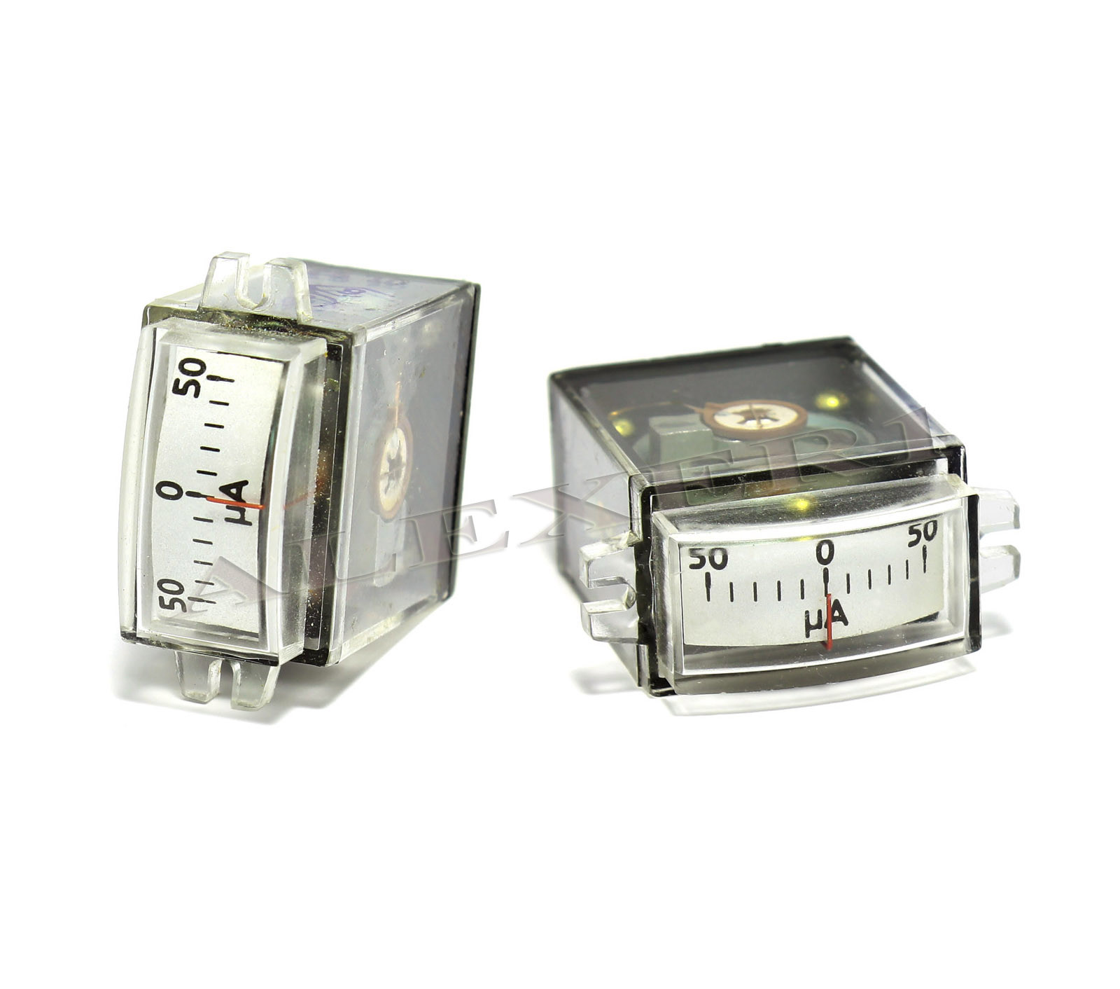 1x Analog Panel Meter 50-0-50uA USSR Current DC Ammeter M4247
