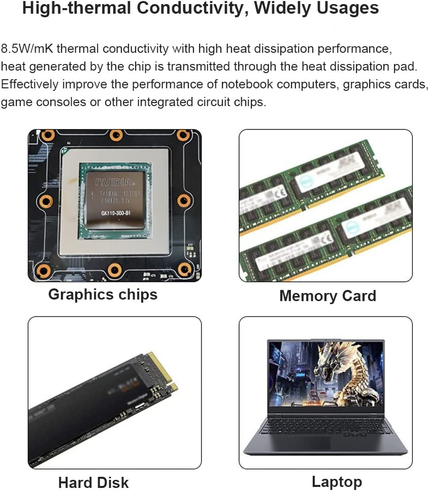 40x80mm Phase Change Thermal Pad & High Conductive CPU GPU Thermal Paste