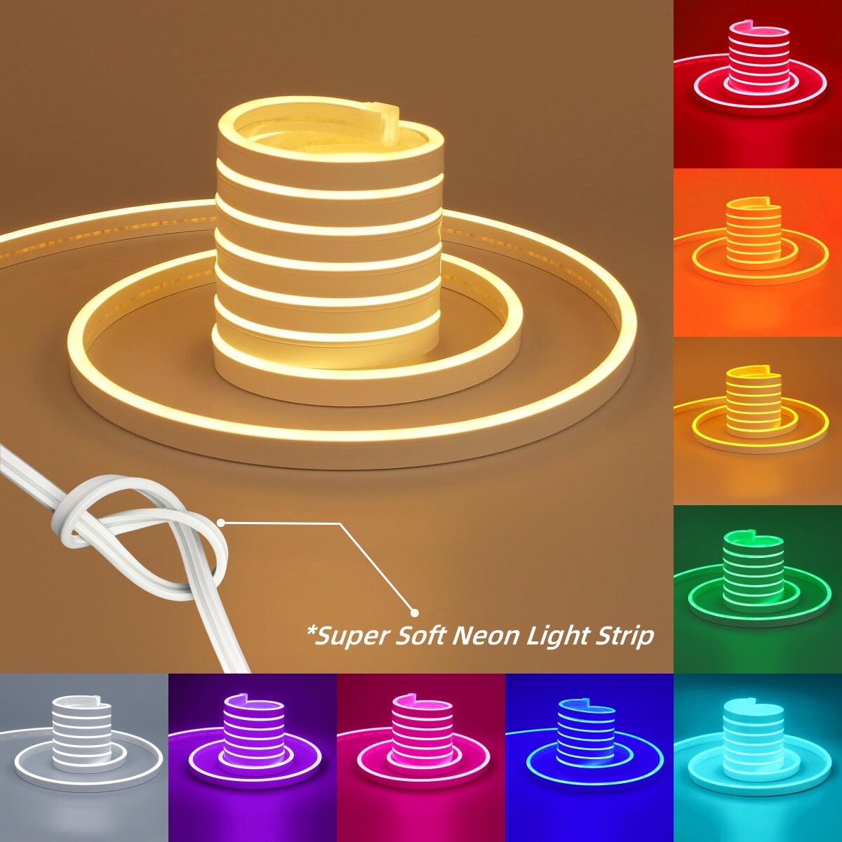 110V Flexible LED Neon Light Strip Waterproof Holiday Home Party Floor Bar Decor
