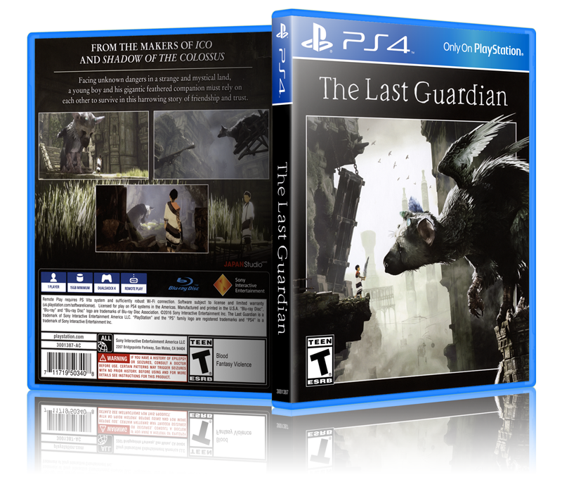 The Last Guardian - Replacement PS4 Cover and Case. NO GAME!!