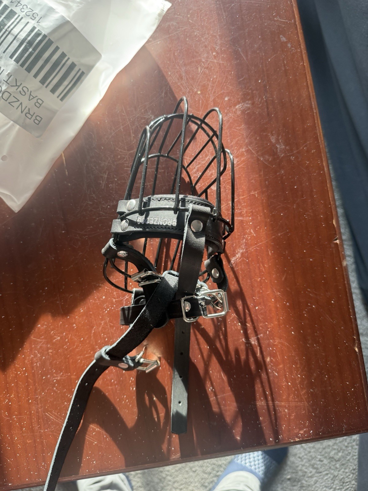 Bronzedog PVC and Wire Basket Dog Muzzle Black Size 3