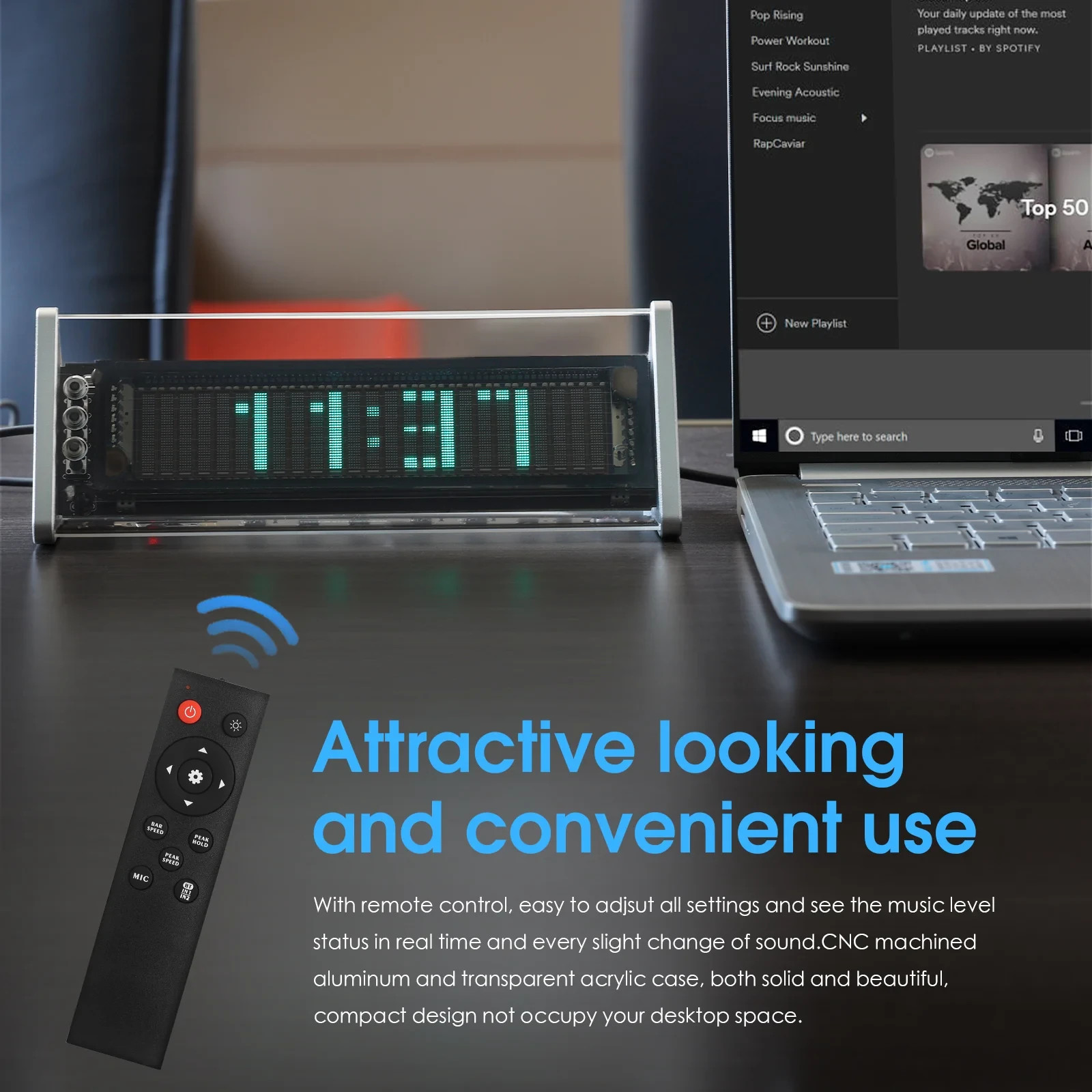 VFD253 3.5mm AUX Switcher Box VFD Audio Spectrum Analyzer Bluetooth Receiver