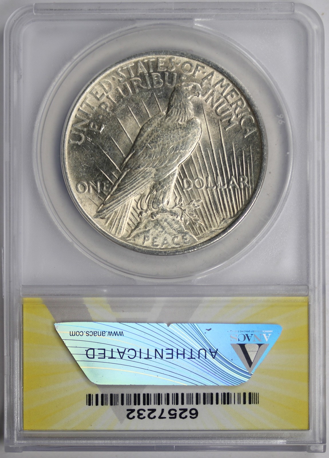 1924 Peace Silver Dollar AU 55 ANACS