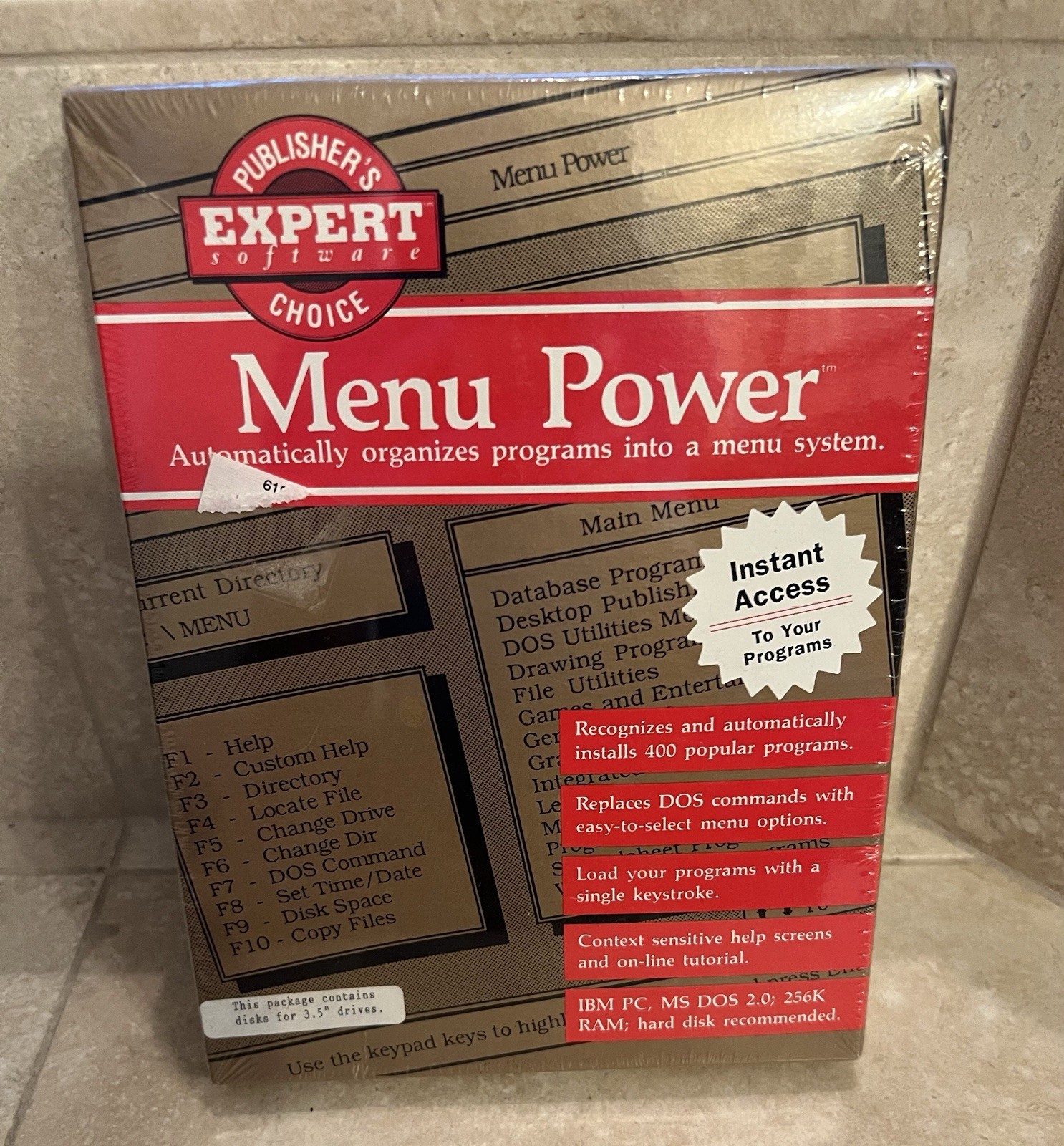 Vintage Publishers Expert Software Menu Power Program Organizer Sealed Rare NOS