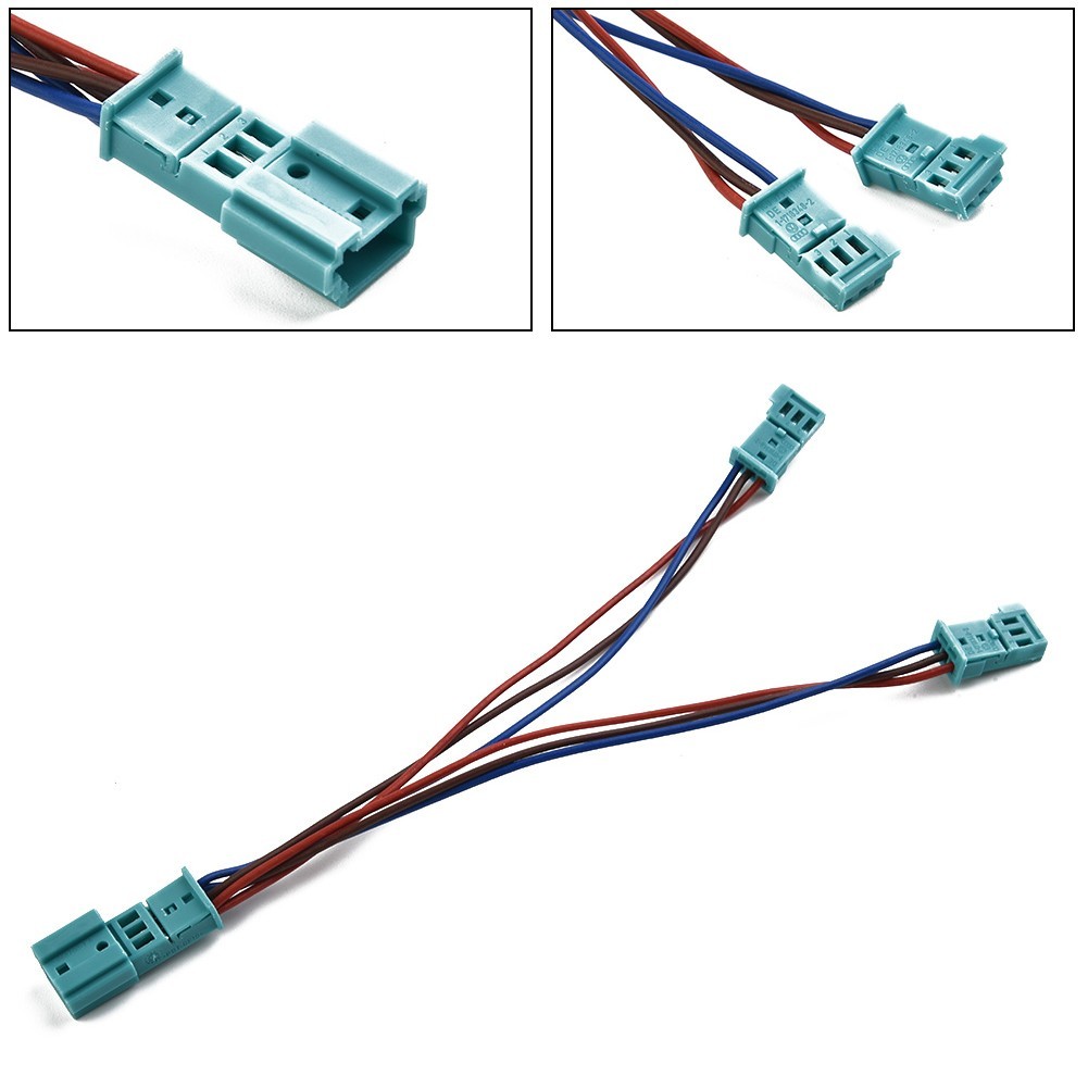 None Cable Radio Adapter Car 1pcs 3 Pin Blue Plastic & Metal Terminals