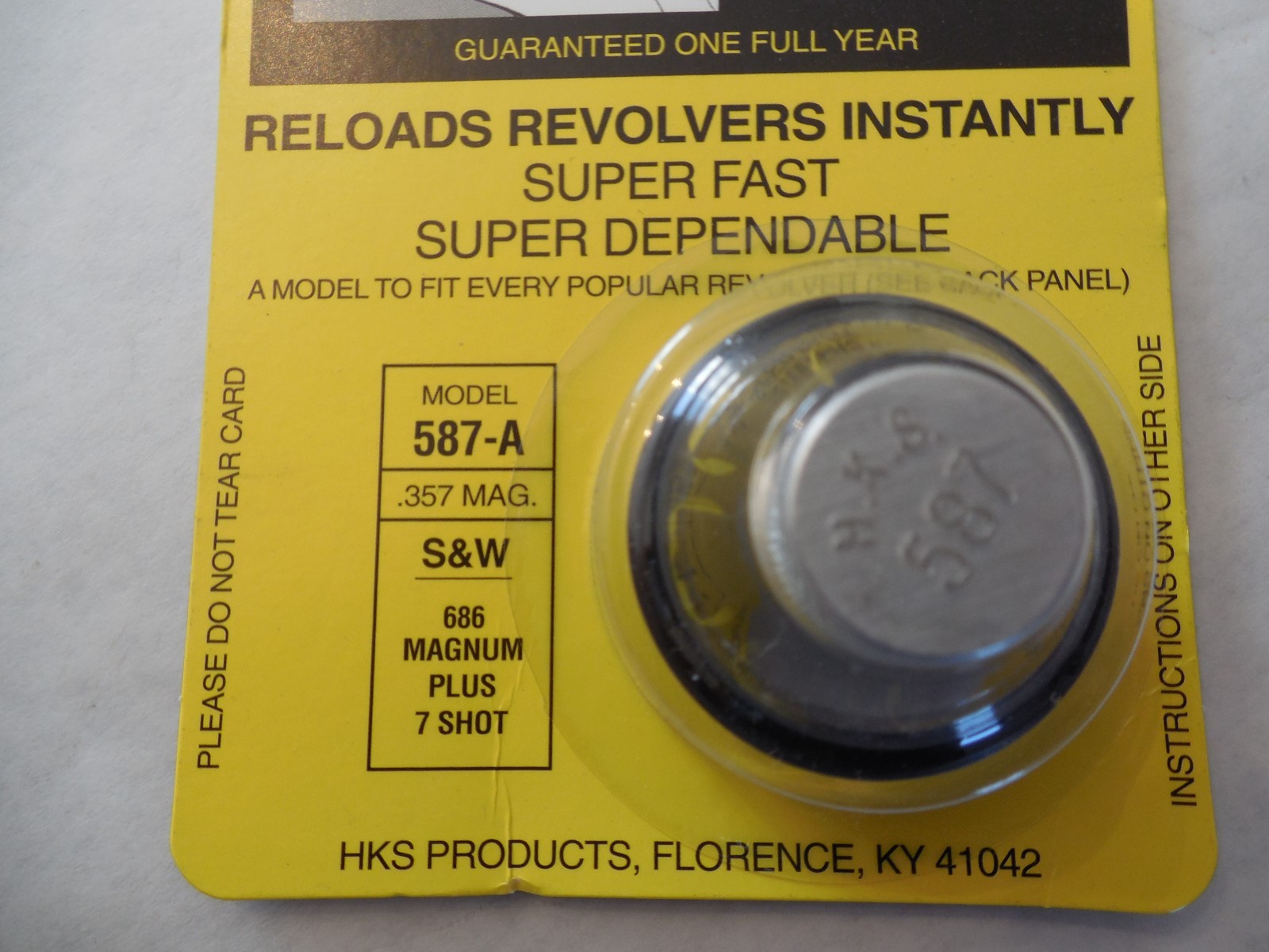 HKS Speedloader; 587-A; 7-Shot; 357 Mag; 3 Pack; Fast & Dependable