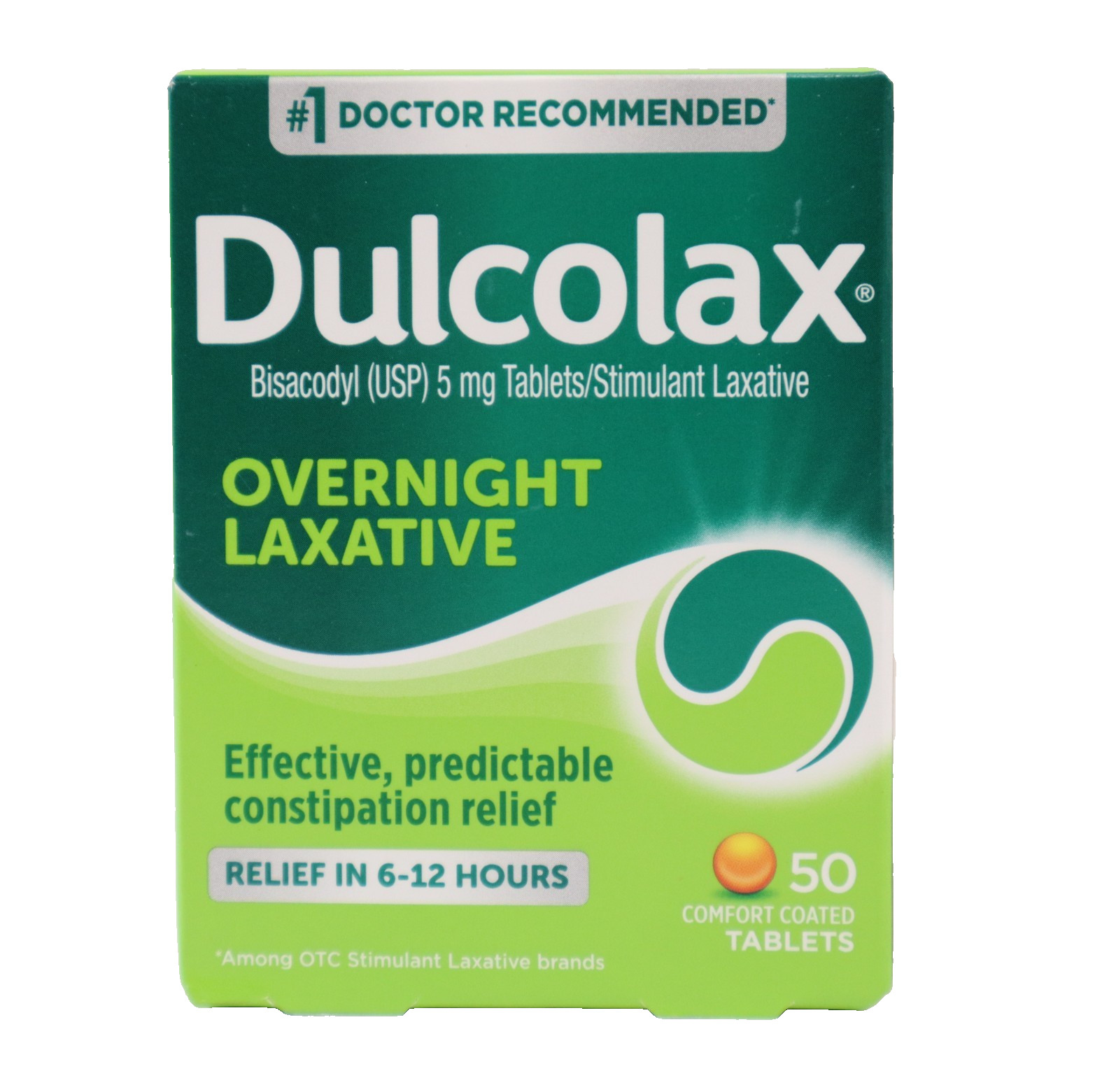 Dulcolax Laxative Tablets 5mg Overnight Constipation Relief 50 Ct EXP 06/2026+