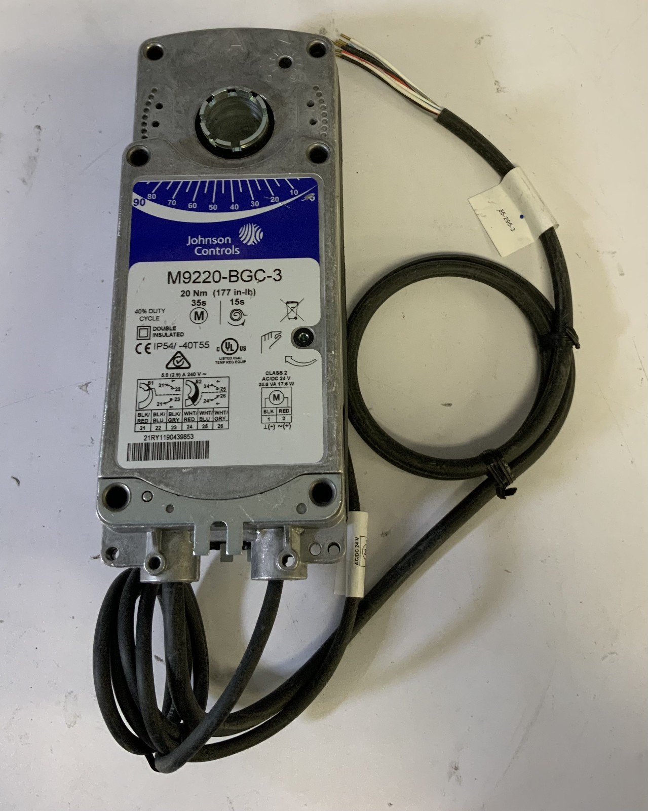 Johnson Controls M9220-BGC-3 Damper Actuator "H7E"