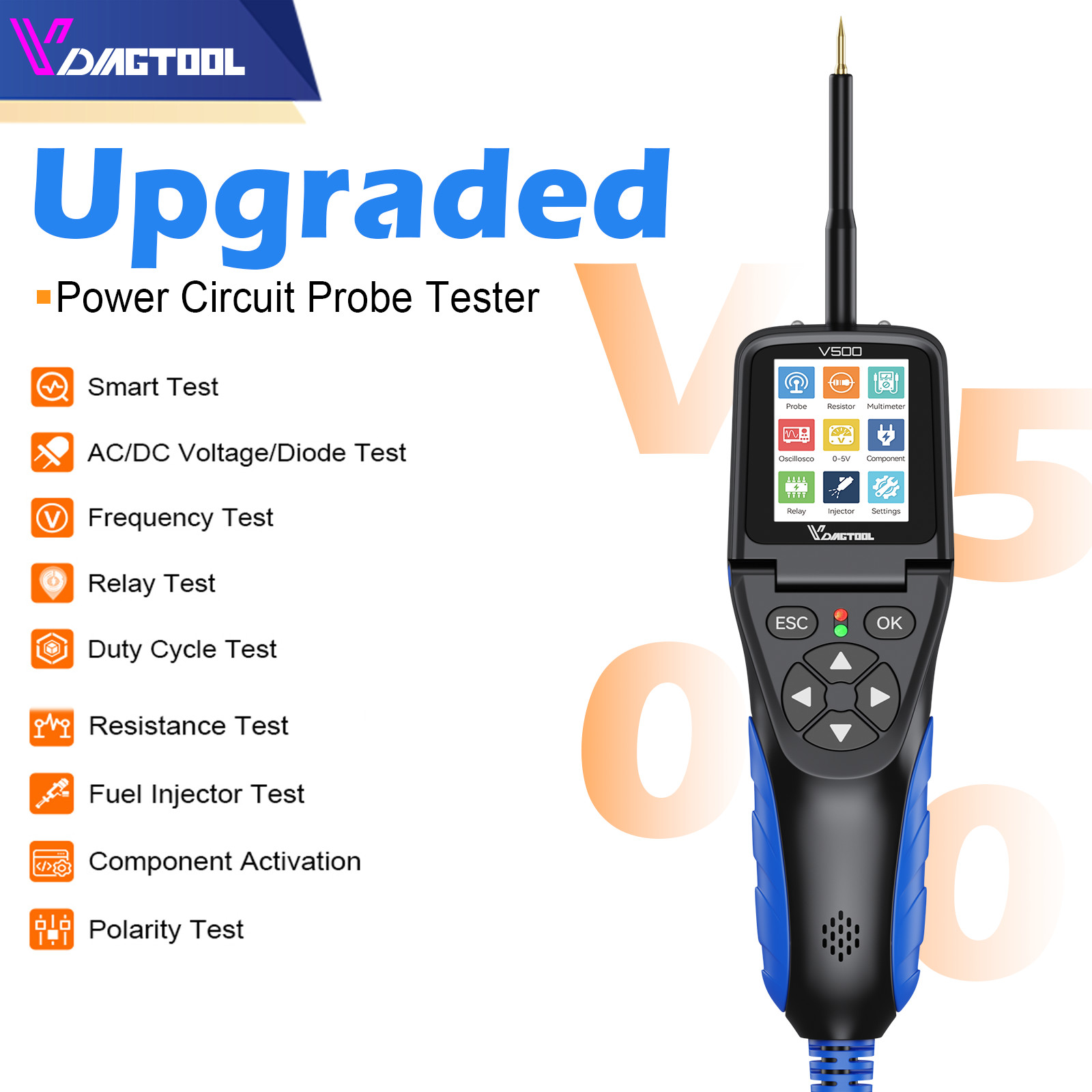 Electrical Circuit Tester Automotive Powerscan Oscilloscope Relay Injector Test