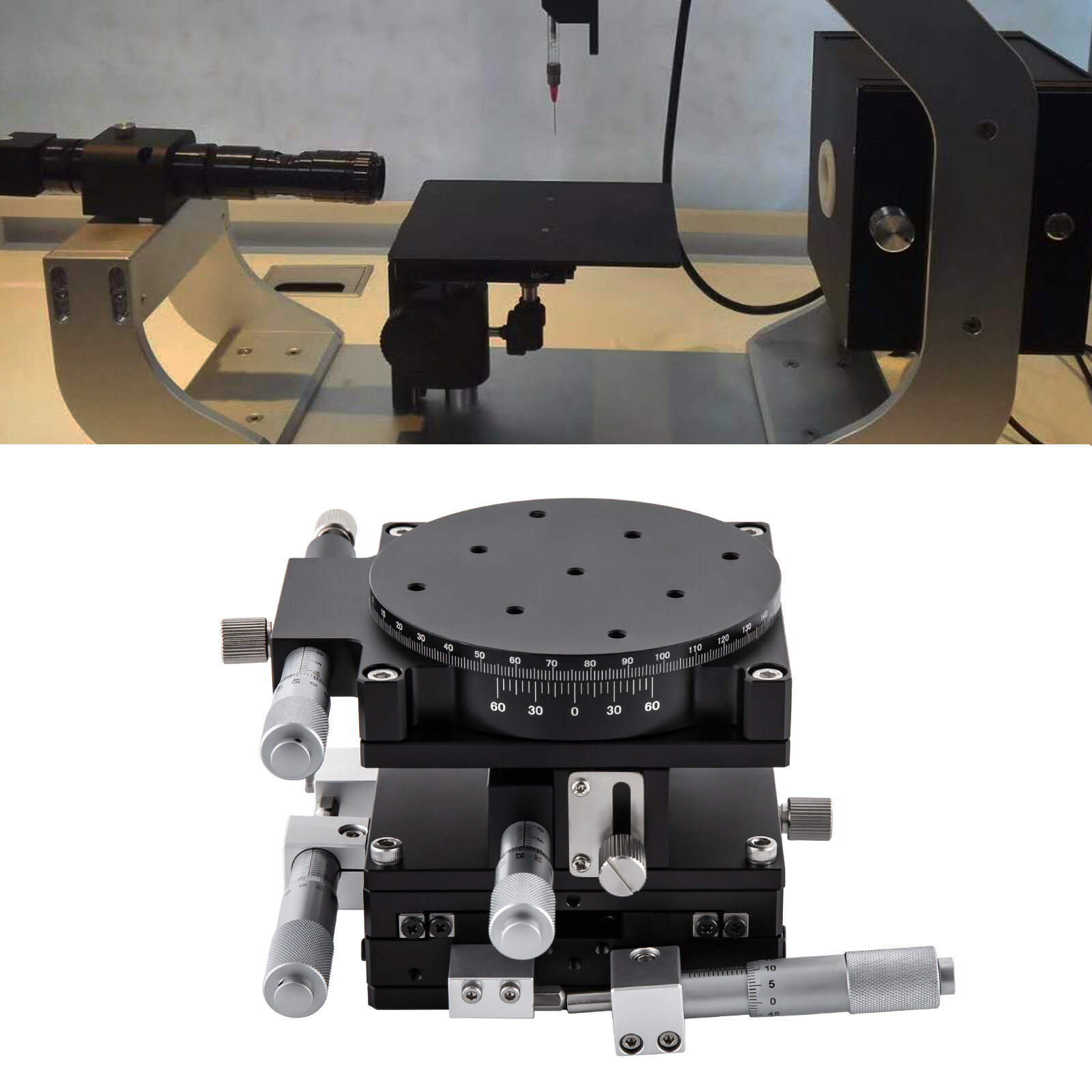 XYZR Micrometer Linear Stage Manual Accuracy Optical Linear Positioning Stage