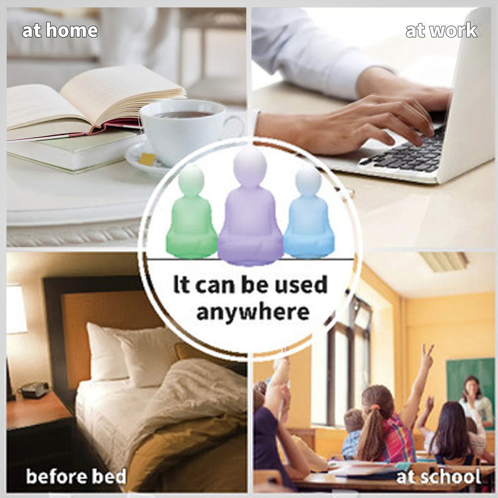 Guided Visual Meditation Breathing Light Portable 3 Color Breathing Mode