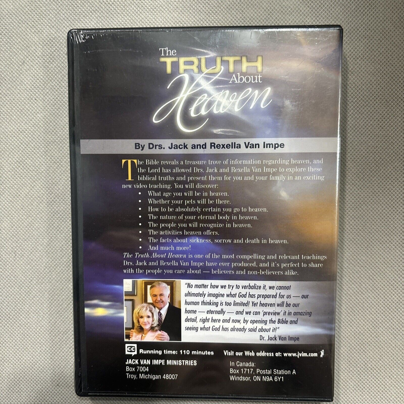The Truth About Heaven DVD Dr Jack Rexella Van Impe