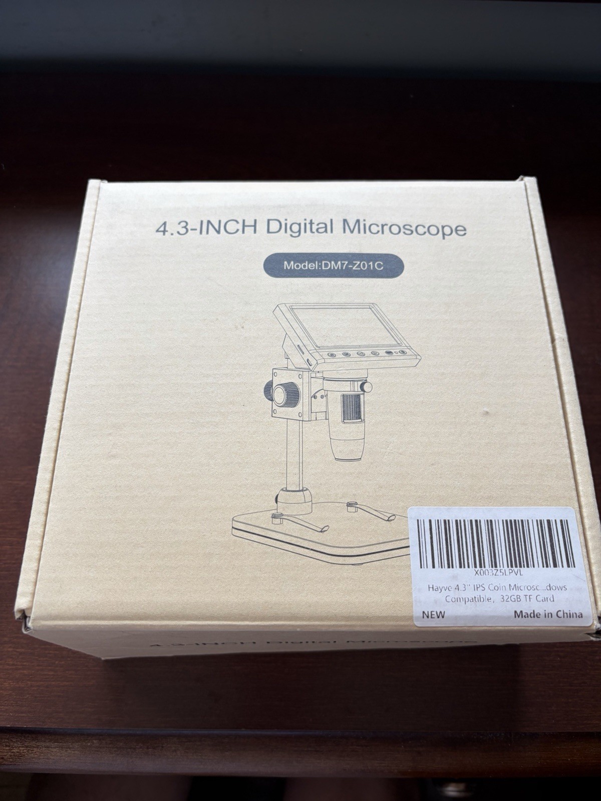 Hayve 4.3'' IPS Coin Microscope, 1000X Magnification Digital 4.3 Inch, Black