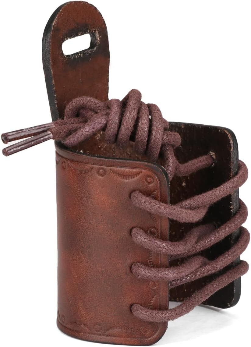 TOURBON Leather Sling Loop No Drill Gun Strap Attachment, Adjustable Holster Bar