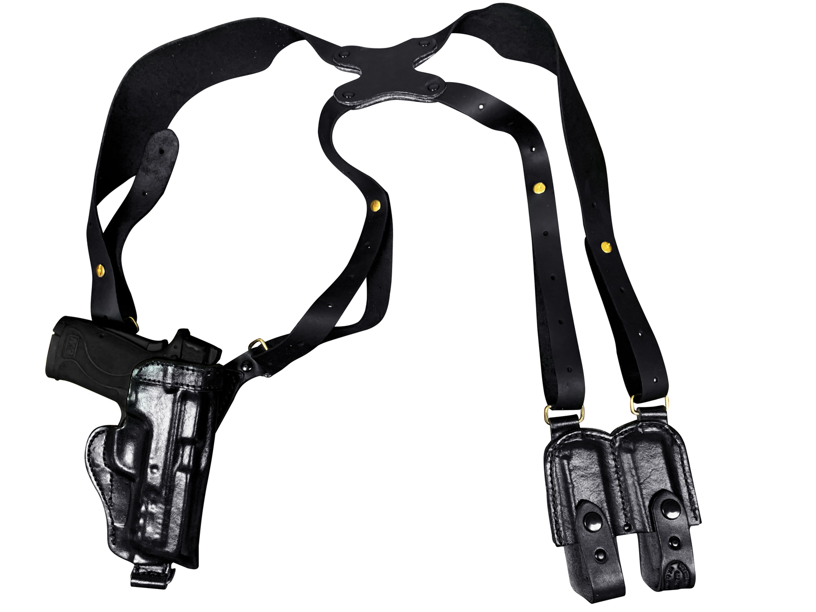 Springfield Hellcat Leather Gun Holster Right Hand Shoulder Rig Vertical