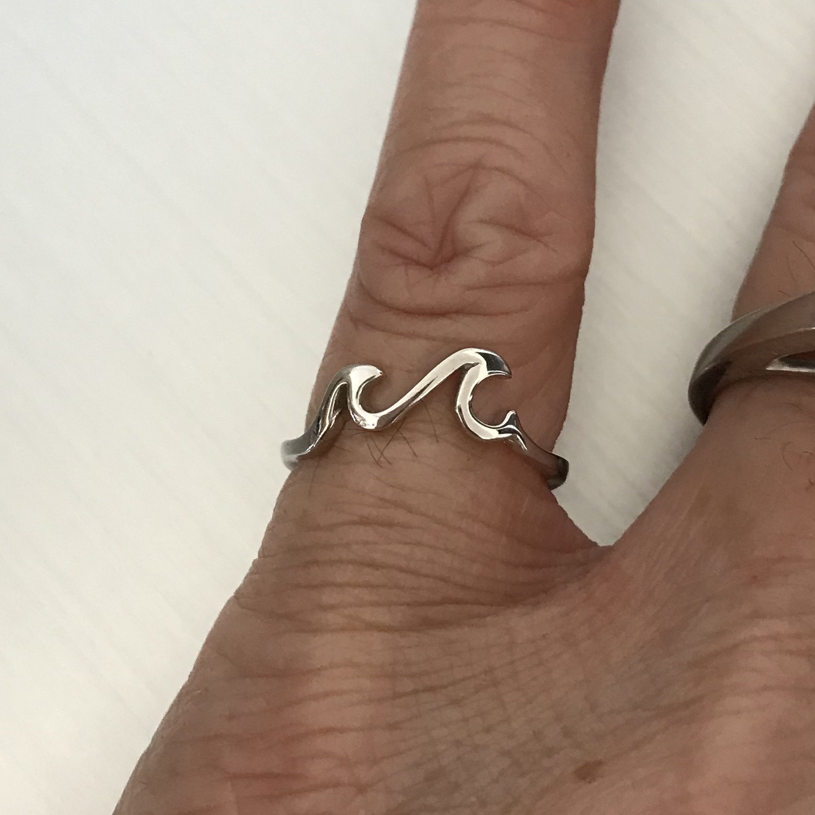 Sterling Silver Little Waves Toe Ring, Silver Ring, Wave Ring, Ocean Rings