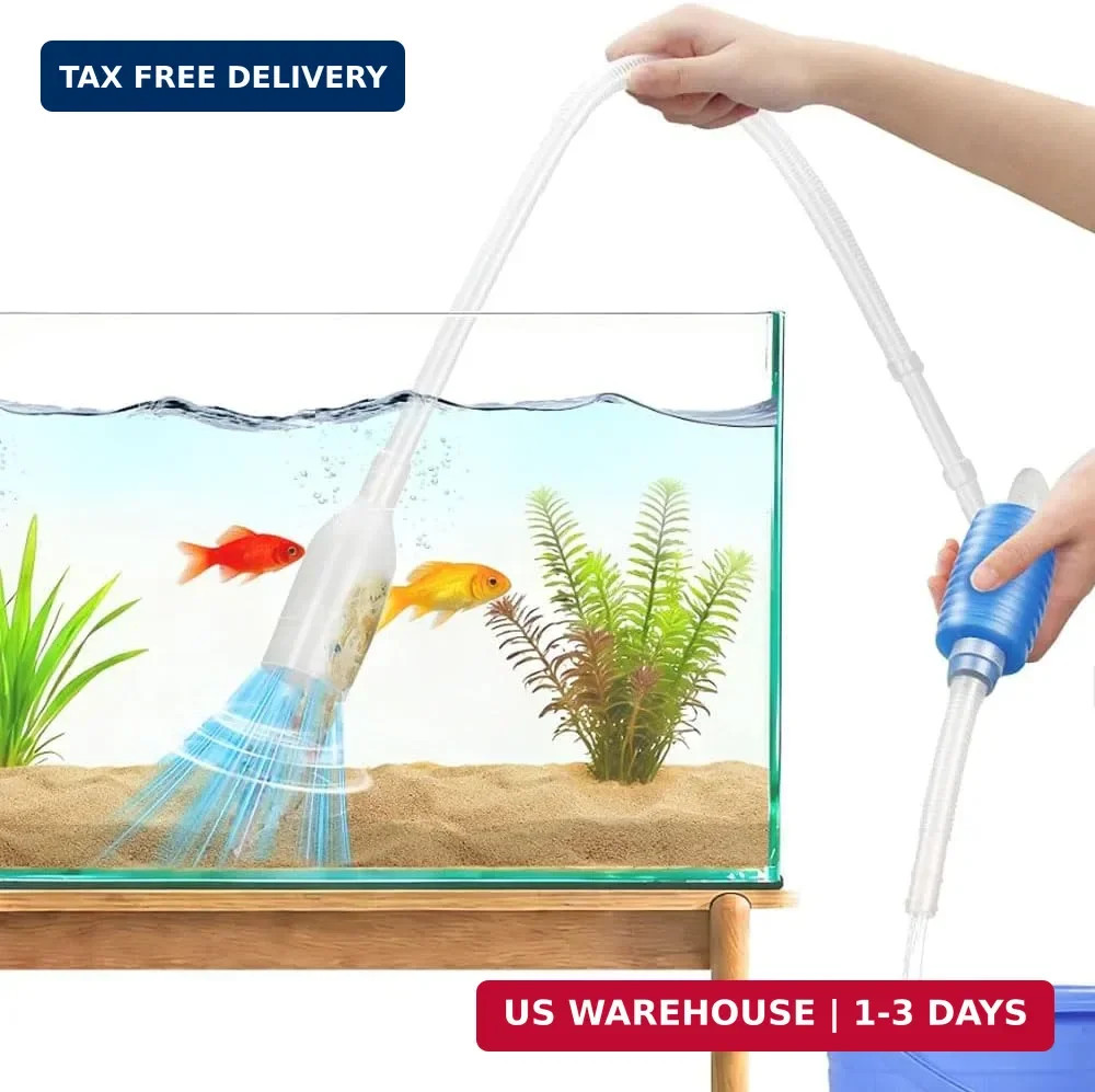Fish Tank Gravel Cleaning Tools Aquarium Cleaner Hand Siphon Vacuum Pump Water C