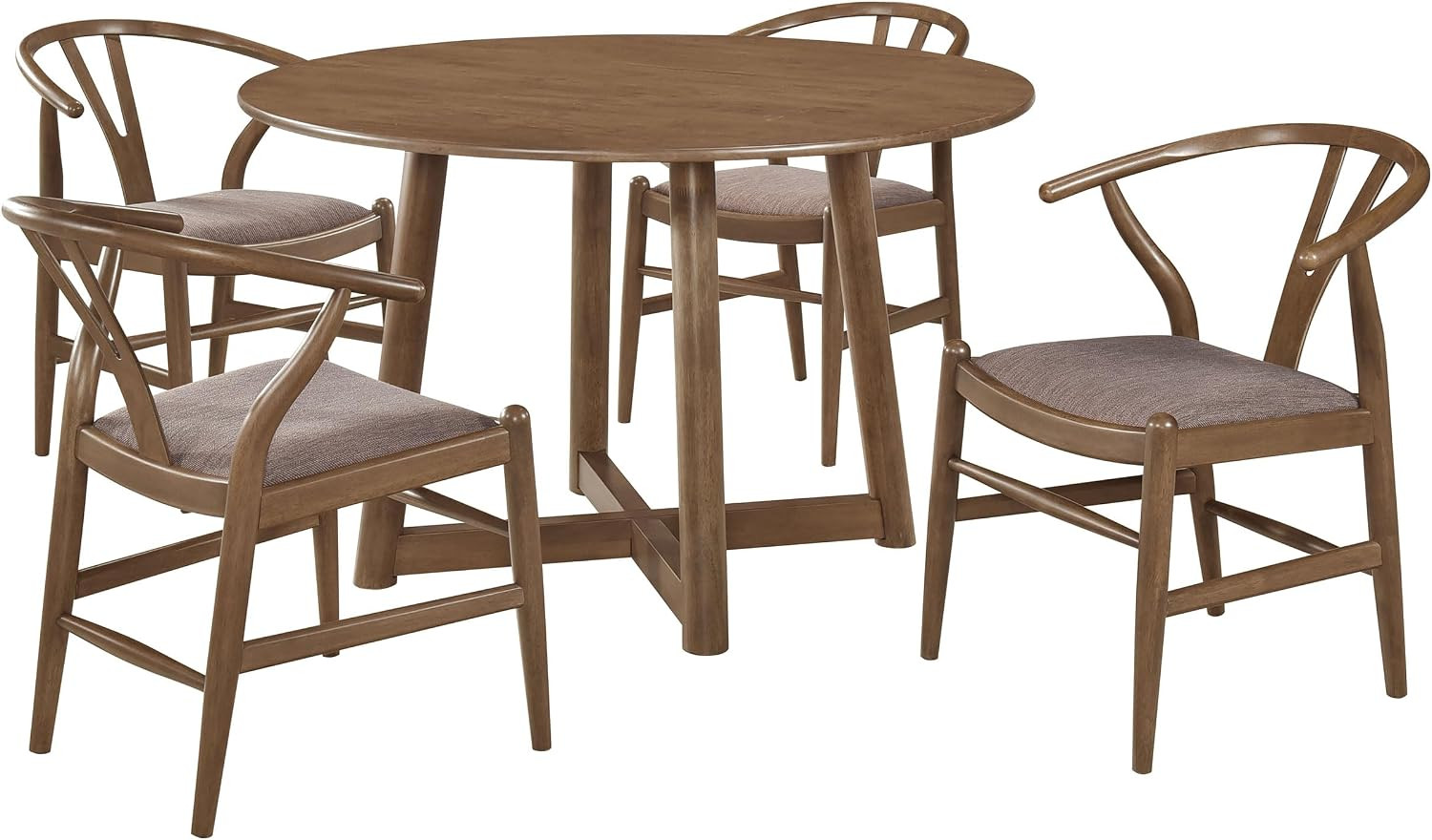 Coaster Home Furnishings - Dinah - Wood - 5-Piece Dining Set with Walnut Table a