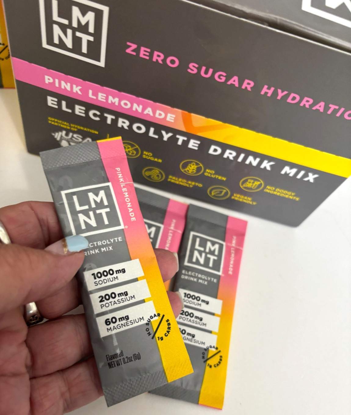 BUY 3-12 LMNT ELECTROLYTE Pink Lemonade Salt ZRRO SUGAR Hydration Drink Packets