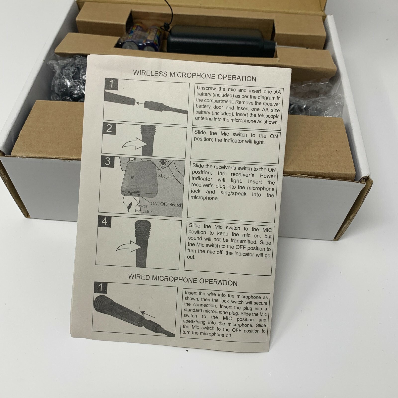 NEW Craig CA1004 Wired or Wireless Microphone SINGING KARAOKE or EVENTS