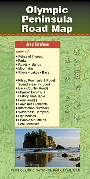 Road Map of the Olympic Peninsula, Washington, by The Map Company