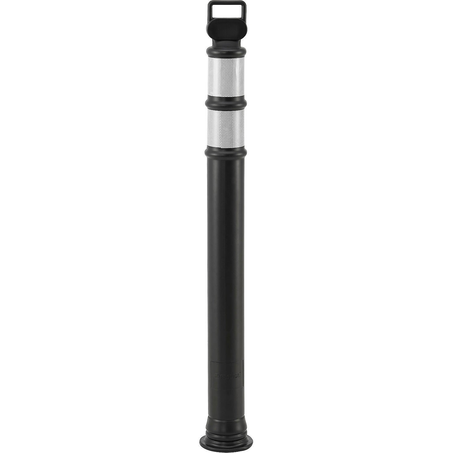 Global Industrial Portable Delineator Post w/ 3" Reflective Bands 49"H Black