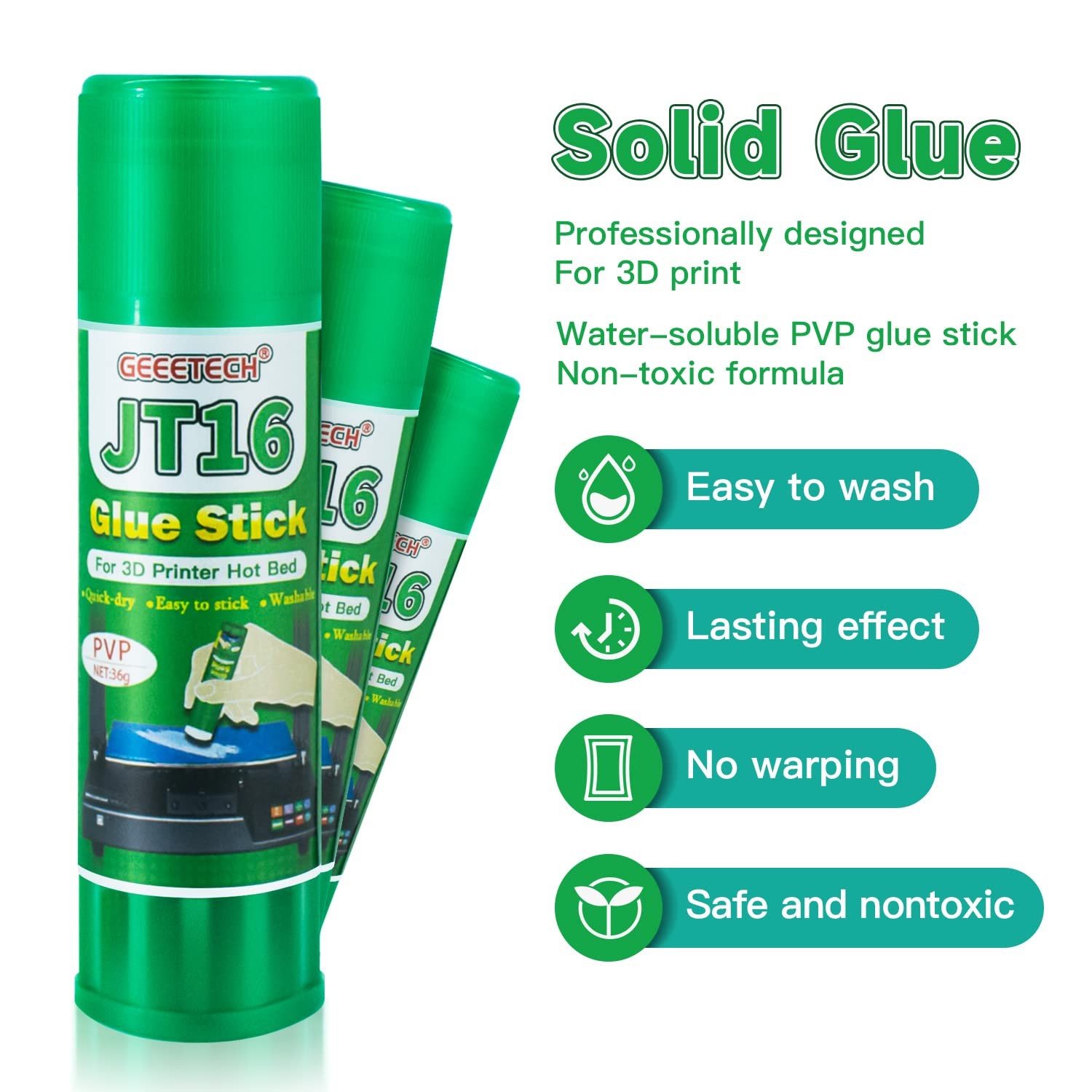 Geeetech 3D Printer Glue Sticks 6 Pack, Bed Adhesive for Hot 6 PC