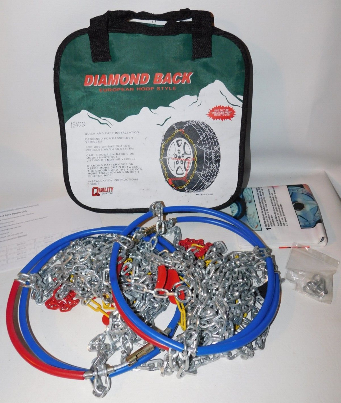 1540Q Diamond Back Tire Chains, 1 Pair - Never Used