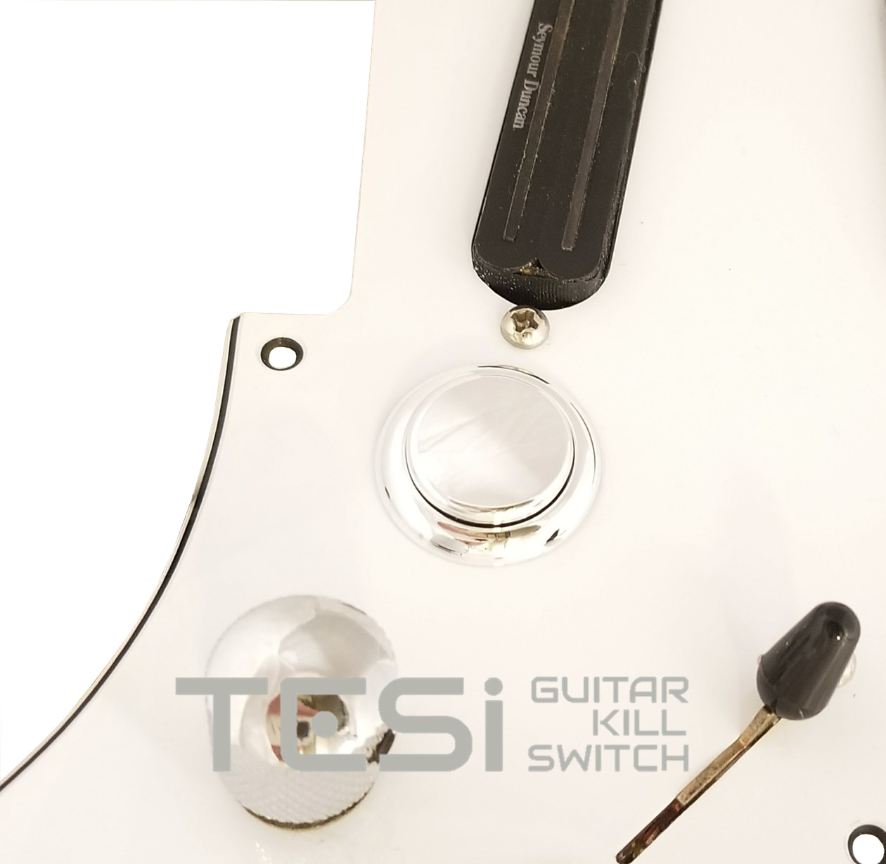 Tesi DITO Metallic 24MM Momentary Arcade Button Guitar Kill Switch Chrome